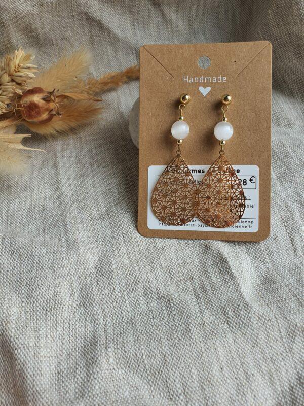 Boucles d'oreilles larmes de Sélène